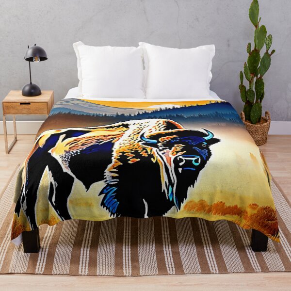Item preview, Majestic Bison Sunset designed and sold by Health And Fitness Posts e-Store.