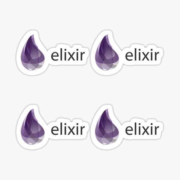 Item preview, Elixir Wordmark Original Logo 4x designed and sold by GlassySteel.