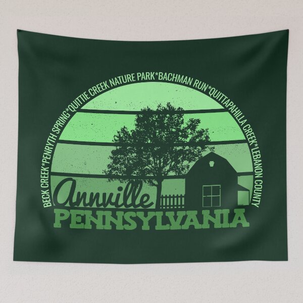 Item preview, Annville Pennsylvania Sunset Retro Vintage Local Pride Logo designed and sold by CRHPOD20.