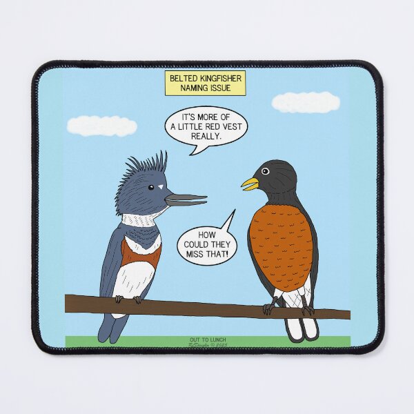 Item preview, Belted Kingfisher Naming Issue designed and sold by Out to Lunch Cartoons and More.