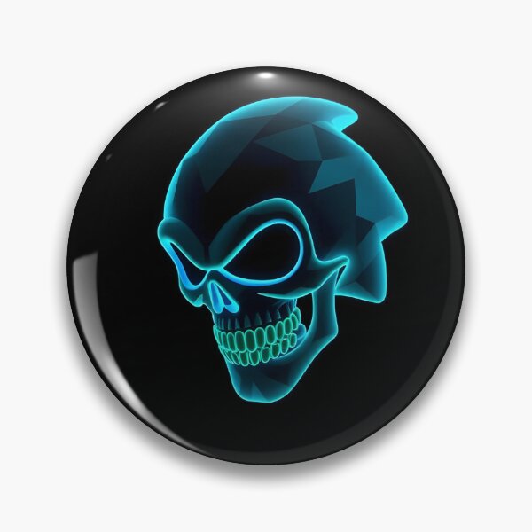 Item preview, Retro Gaming Blue Neon Skull T-Shirt designed and sold by Rune-Designs.