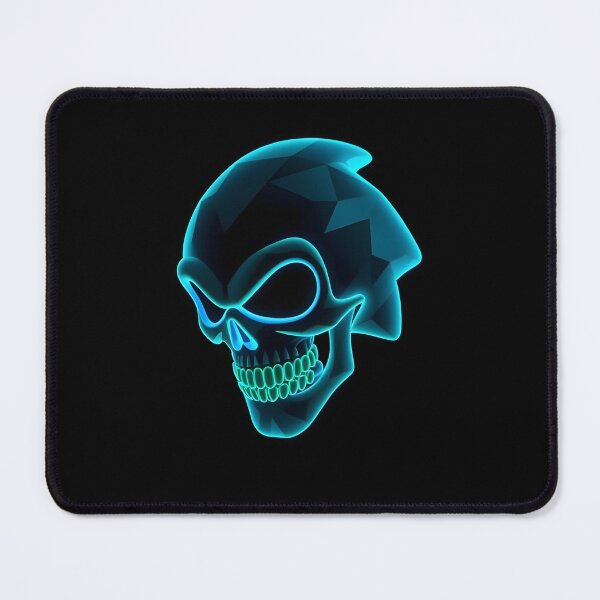Item preview, Retro Gaming Blue Neon Skull T-Shirt designed and sold by Rune-Designs.