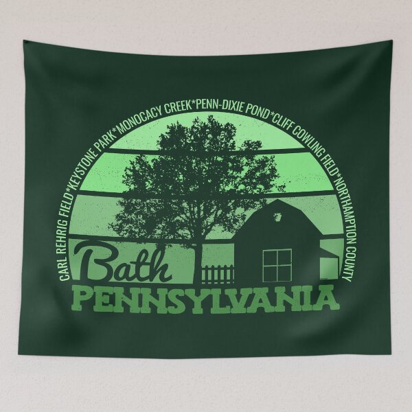 Item preview, Bath Pennsylvania Sunset Retro Vintage Local Pride Logo designed and sold by CRHPOD20.