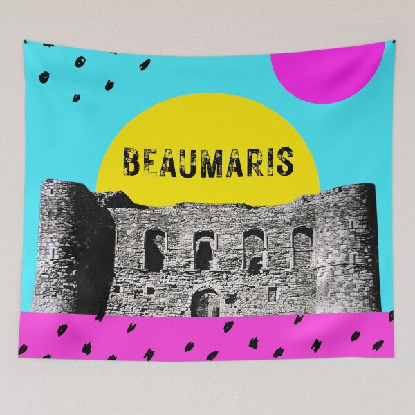 Item preview, Beaumaris Castle, Anglesey, Wales Modern Wall Art Name designed and sold by Cosmic Badger.