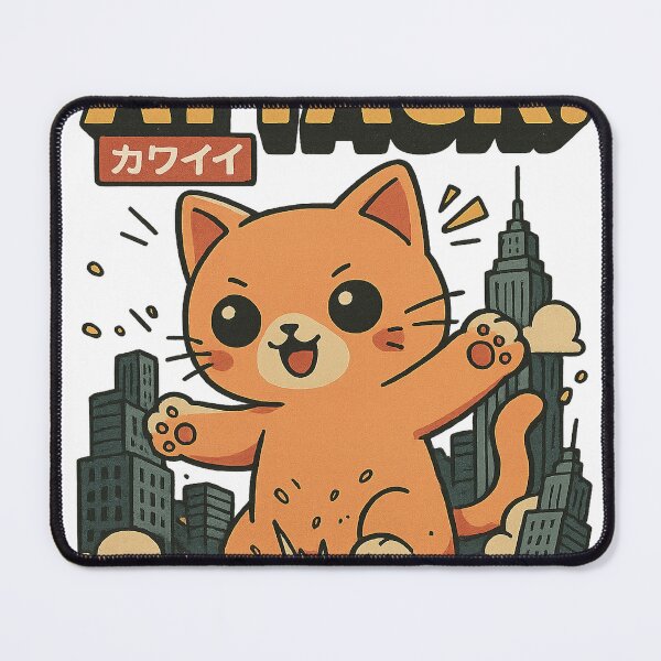 Item preview, Kawaii Cat Attack – Giant Japanese Style Kitten designed and sold by Kromgolcamis.