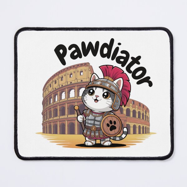 Item preview, Pawdiator Kawaii Chibi Cat Gladiator Helmet Roman Colosseum T-Shirt Design designed and sold by Darrwea.