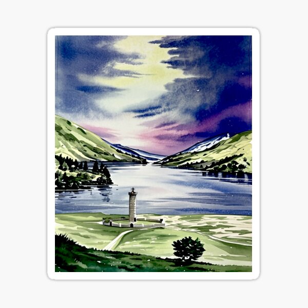 Item preview, Jacobite monument, scotland4（watercolour + AI） designed and sold by artsmeow.