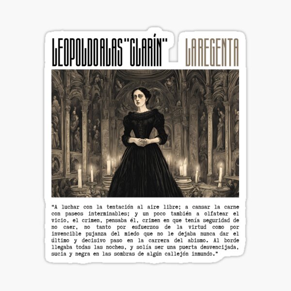 Item preview, Quote from 'La Regenta', by Leopoldo Alas "Clarín" designed and sold by Filologica.