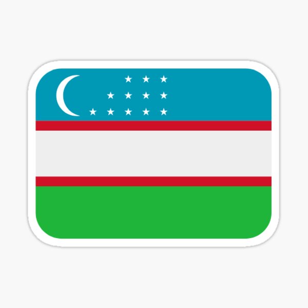Aperçu de l'œuvre Insigne de l'Ouzbékistan - Drapeau de l'Ouzbékistan créée et vendue par Trialloja.