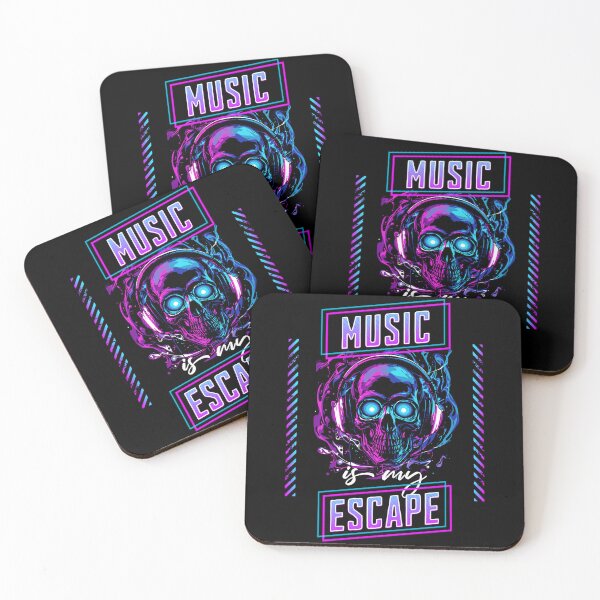 Item preview, Skull Headphones Music Is My Escape  designed and sold by GAZZA DESIGN.