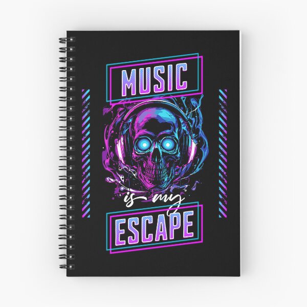 Item preview, Skull Headphones Music Is My Escape  designed and sold by GAZZA DESIGN.