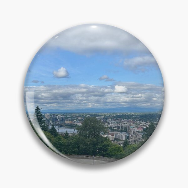 Item preview, looking out over Portland  designed and sold by thebentknitter.