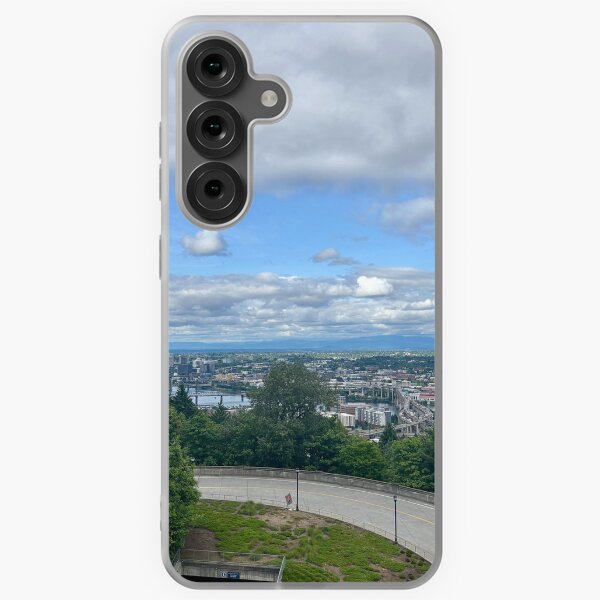 Item preview, looking out over Portland  designed and sold by thebentknitter.