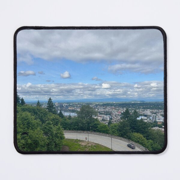 Item preview, looking out over Portland  designed and sold by thebentknitter.