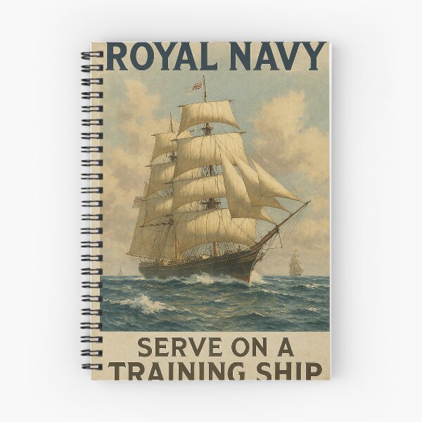 Item preview, Royal Navy Training Ship Tall Ship Recruitment Poster designed and sold by Skyframe Aviation.
