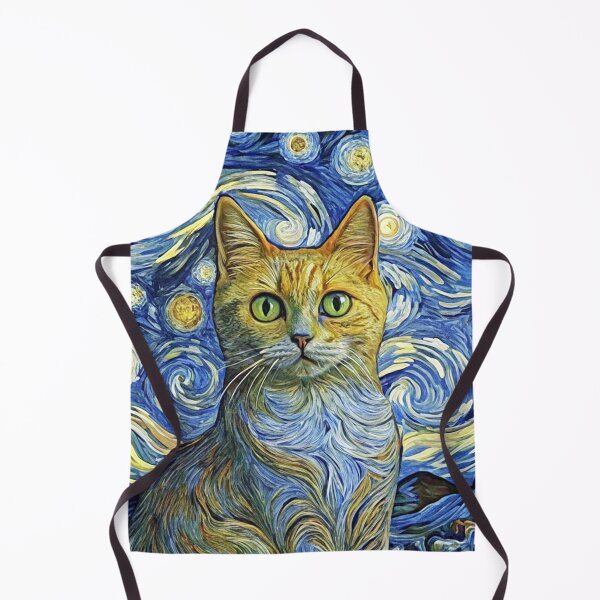 Item preview, KITTEN IN STYLE OF VINCENT VAN GOGH designed and sold by MariInk.