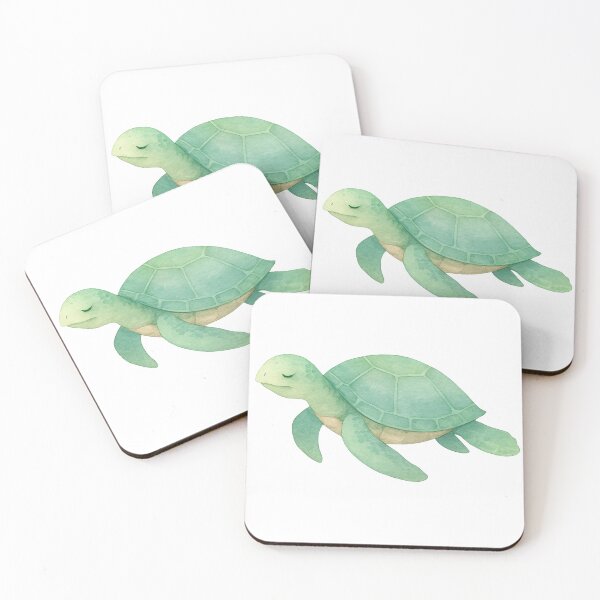Item preview, Peaceful Sea Turtle – Watercolor Ocean Animal Sticker designed and sold by Skippy-Froggy.