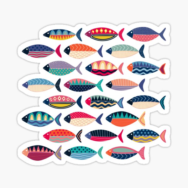 Item preview, retro fish pink designed and sold by scrummy.