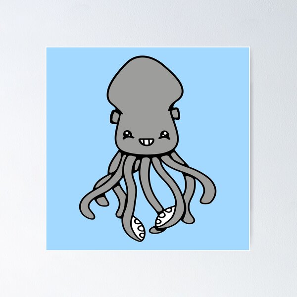 Item preview, Octopus squid cephalopod cute tentacle sea monster designed and sold by shirt-o-mat.