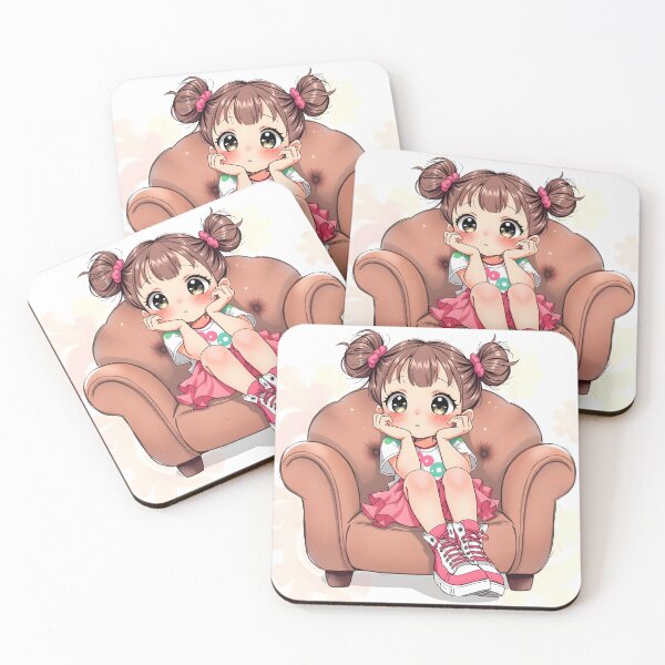 Item preview, Cozy Buns — Cute Brown Girl Sitting in Armchair designed and sold by EmeraldeaArt.