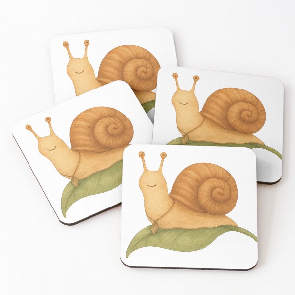 Item preview, Smiling Snail on Leaf – Watercolor Cottagecore Sticker designed and sold by Skippy-Froggy.