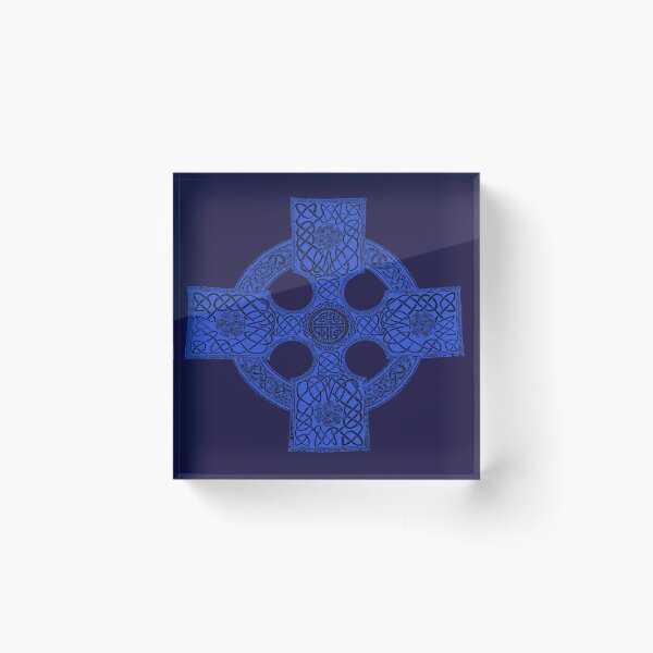 Item preview, celtic art cross (blue) designed and sold by Murph's Images.