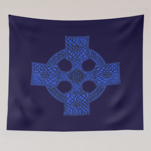 Item preview, celtic art cross (blue) designed and sold by Murph's Images.