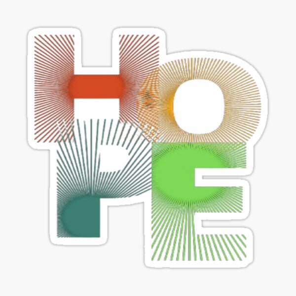 Artikel-Vorschau von HOPE – Lebendiges Sunburst-Typografie-Design, designt und verkauft von Zappy Finds.