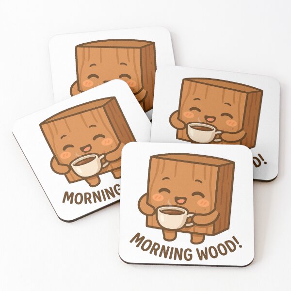 Artikelvorschau, Morning Wood – Das unaufhaltsame Dawn Riser Anime Chibi Sticker Design entworfen und verkauft von Fresh Oshi Pressed.