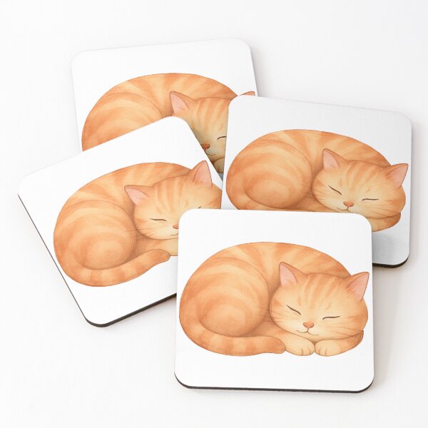Item preview, Sleeping Tabby Cat – Watercolor Cozy Animal Sticker designed and sold by Skippy-Froggy.