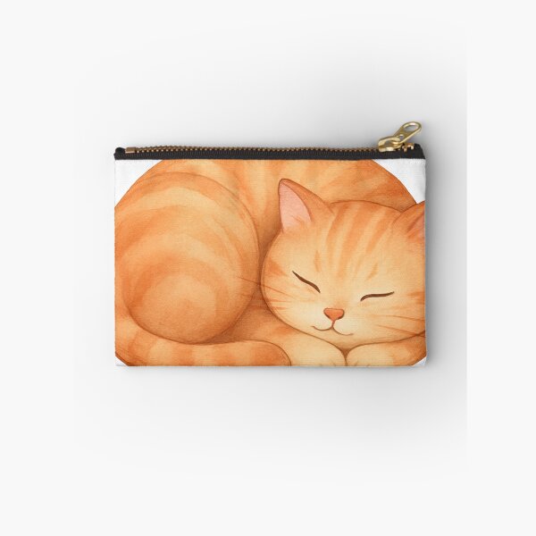 Item preview, Sleeping Tabby Cat – Watercolor Cozy Animal Sticker designed and sold by Skippy-Froggy.