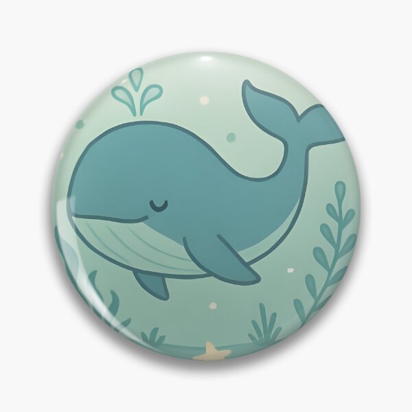 Item preview, Aqua Whale – Smiling Whale Beneath the Sea designed and sold by SheepyDaily.