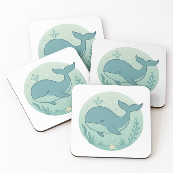 Item preview, Aqua Whale – Smiling Whale Beneath the Sea designed and sold by SheepyDaily.