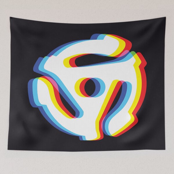 Item preview, Rave-Ready Vinyl Vibes EDM Glitch 45 Record Adapter Design Retro Vinyl DJ Art Funky Rave Music Graphic Neon Style Festival Shirt Club Decor designed and sold by XanaduHills.