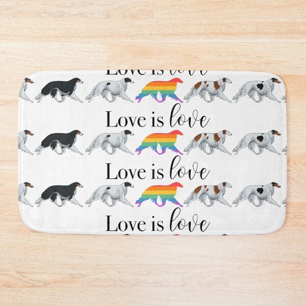 Item preview, Love is Love Borzoi designed and sold by Spinyflowerart.