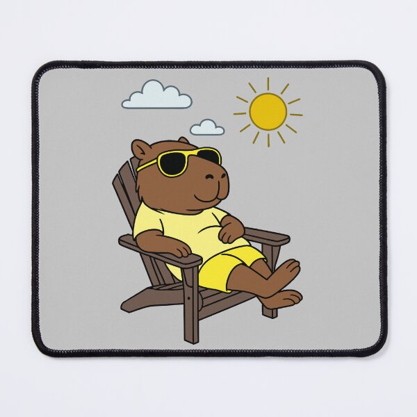 Item preview, Summer Chill Capybara - Lemon Yellow designed and sold by AngelMiette.