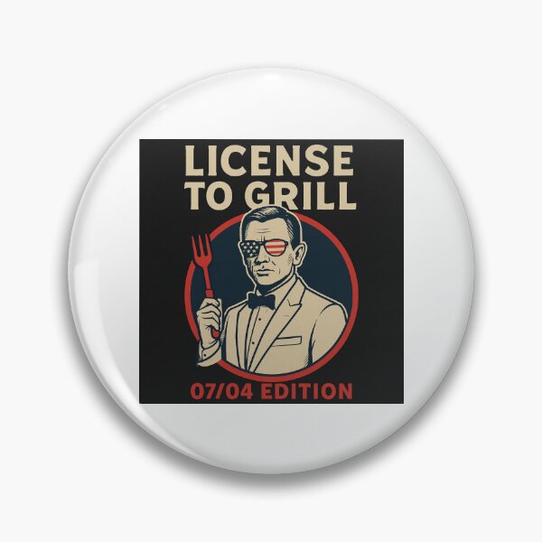 Item preview, License to Grill | Funny 4th of July Shirt designed and sold by VeroChaos.