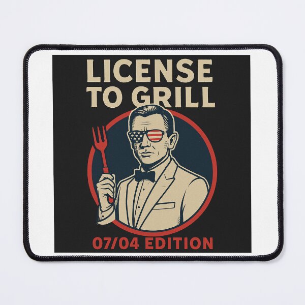 Item preview, License to Grill | Funny 4th of July Shirt designed and sold by VeroChaos.