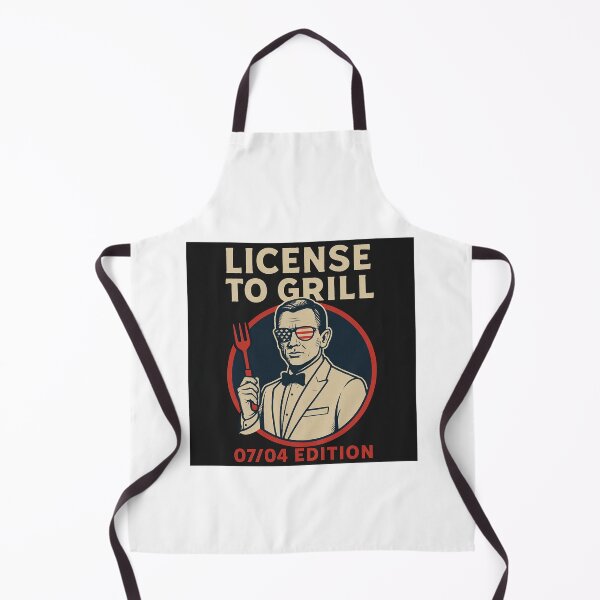 Item preview, License to Grill | Funny 4th of July Shirt designed and sold by VeroChaos.