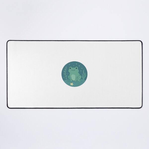 Item preview, Aqua Frog – Sitting Frog with Bubbles designed and sold by SheepyDaily.