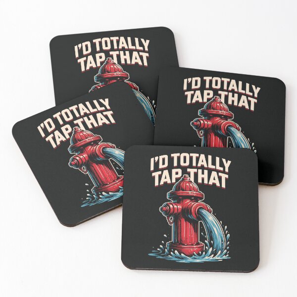 Item preview, I’d Totally Tap That – Funny Fire Hydrant Pun Retro Design	 designed and sold by Victor Shadehorn.