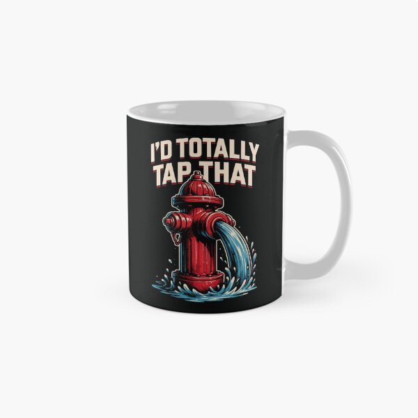 Item preview, I’d Totally Tap That – Funny Fire Hydrant Pun Retro Design	 designed and sold by Victor Shadehorn.