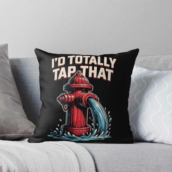 Item preview, I’d Totally Tap That – Funny Fire Hydrant Pun Retro Design	 designed and sold by Victor Shadehorn.