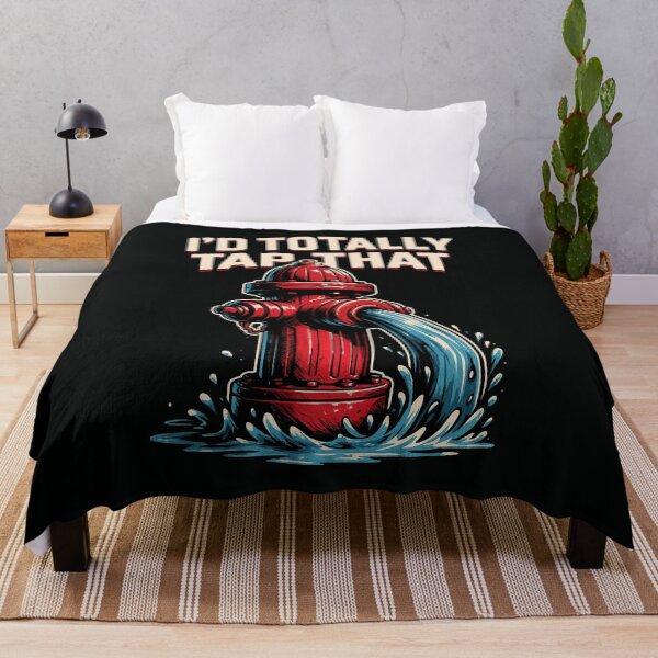 Item preview, I’d Totally Tap That – Funny Fire Hydrant Pun Retro Design	 designed and sold by Victor Shadehorn.