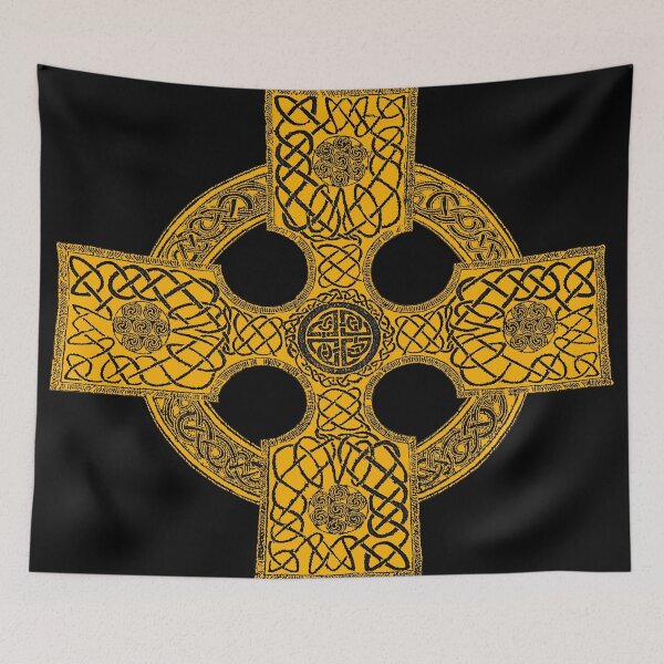Item preview, celtic art cross (gold) designed and sold by Murph's Images.