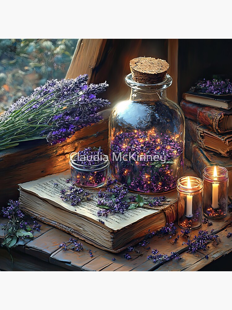 Thumbnail 3 of 3, Sticker, Lovely Lavender designed and sold by phatpuppyart.
