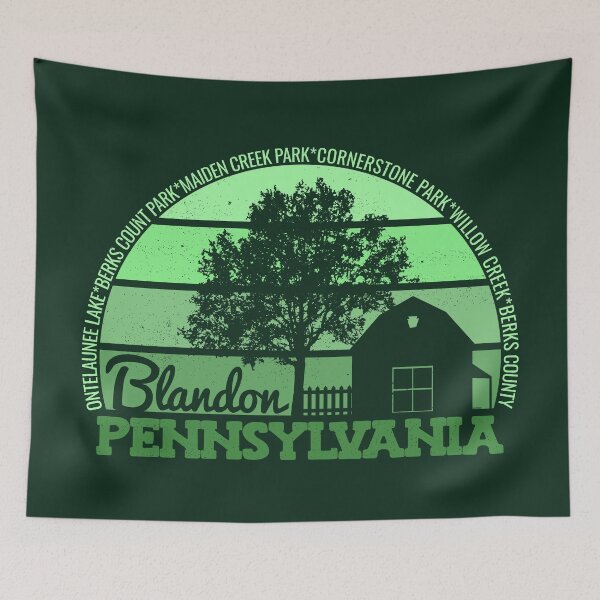 Item preview, Blandon Pennsylvania Sunset Retro Vintage Local Pride Logo designed and sold by CRHPOD20.