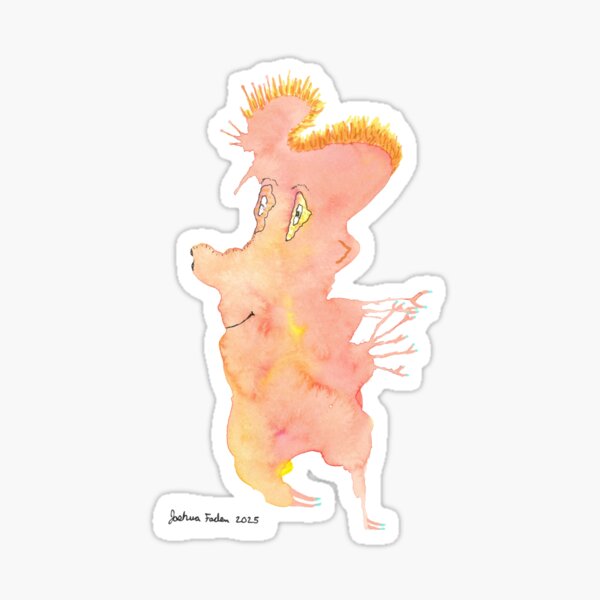 Peachie the Playful – Confidence Creature of Joyful Sparks Sticker