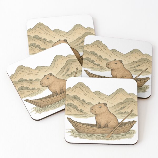 Item preview, Capybara on a boat designed and sold by Capybarastore_77.