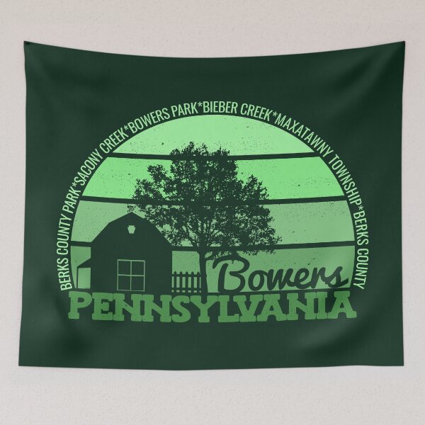 Item preview, Bowers Pennsylvania Sunset Retro Vintage Local Pride Logo designed and sold by CRHPOD20.